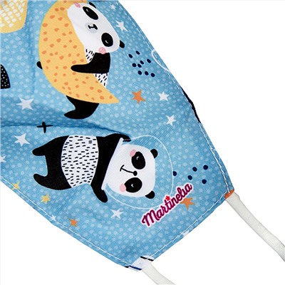 Martinelia, Детская маска тканевая многоразовая  "панда", 100% хлопок