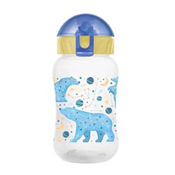 Бутылка "Bear" с трубочкой, blue (270 ml)