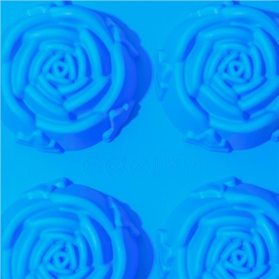 Форма для выпечки Доляна «Роза», 26×17,5 см, 6 ячеек, цвет МИКС