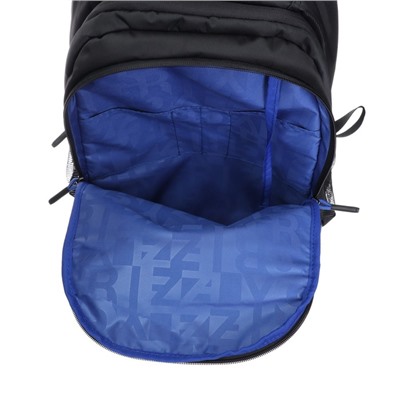 Рюкзак молодёжный Grizzly, 47 х 32 х 17 см, эргономичная спинка,чёрный, синий