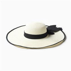 Шляпа женская MINAKU, цвет белый, р-р 58