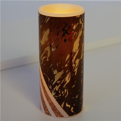 Электронная свеча «Черное с золотом», 5 х 10 см