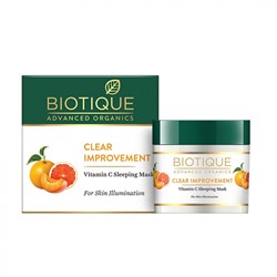 BIOTIQUE Clear improvement vitamin c sleeping mask Ночная маска для лица с витамином с 50г