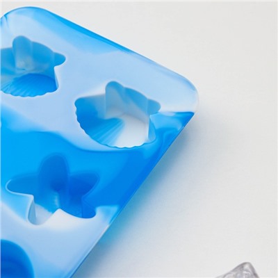 Форма для льда и кондитерских изделий «Ракушки», цвет синий