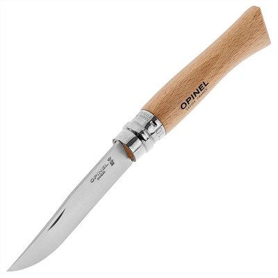 Нож Opinel №10, нержавеющая сталь, рукоять из бука, 123100