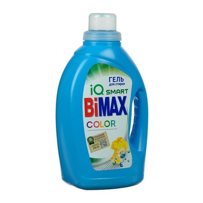 Жидкое средство для стирки BiMax Color Iq smart, гель, для разноцветных тканей, 1.3 л