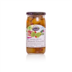 Оливки, фаршированные сушеными томатами, DELPHI 350г