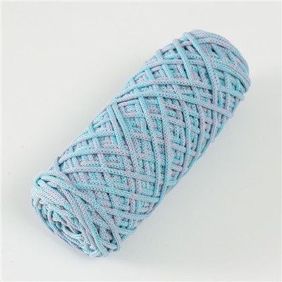Шнур для вязания 35% хлопок,65%  полипропилен 3 мм 85м/165±5 гр (Розовый/мята)