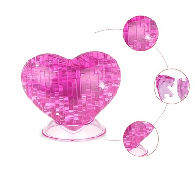 Yuxin 3D-Пазл "Сердце" Розовое Crystal Puzzle