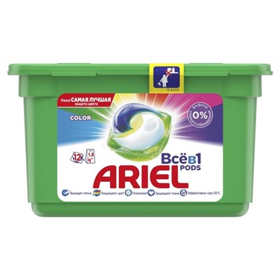 Капсулы для стирки Ariel Liquid Capsules Color & Style, 12 х 27 г