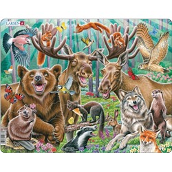 Пазл Larsen «Счастливые лесные животные», 42 эл