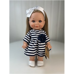 Кукла "Бетти", в платье в полоску, 30 см, арт. 3142