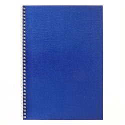 Тетрадь А4, 96 листов в клетку на гребне "Синяя. METALLIC", обложка бумвинил, блок офсет 65г/м2