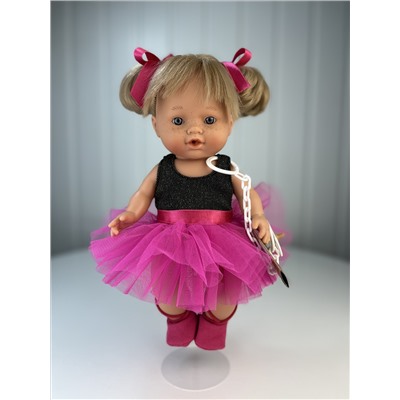 Кукла-пупс "Балерина", в малиновой юбке и балетках, 30 см, арт. 3041