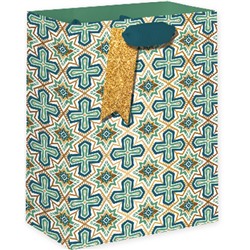Пакет подарочный «Arabic patterns», green (18*23*10)