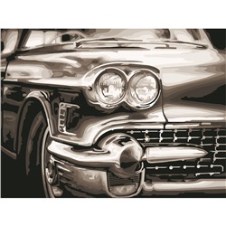 Картина по номерам на холсте ТРИ СОВЫ "Винтажный автомобиль", 30*40, с акриловыми красками и кистями