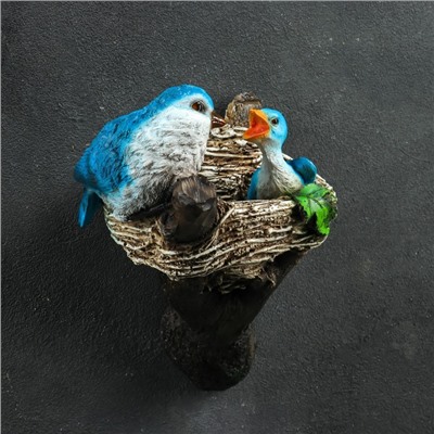 Подвесной декор "Птицы в гнезде" 12х14х24см