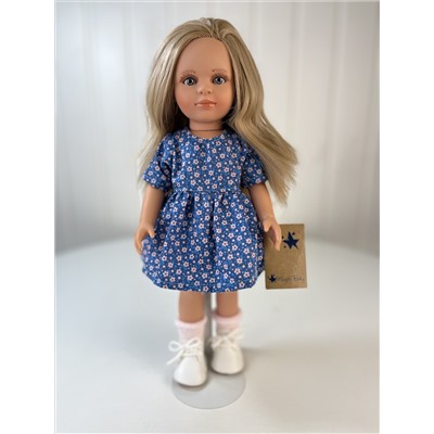 Кукла "Нина", блондинка, в розовом плаще и цветном платье, 33 см, арт. 33118