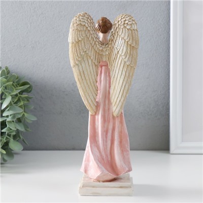 Сувенир полистоун "Девушка-ангел в розовой тоге" 9х7,5х23 см