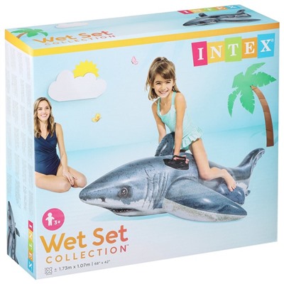 Игрушка для плавания «Акула», 173 х 107 см, от 3 лет, 57525NP INTEX