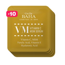 COS DE BAHA НАБОР ПРОБНИКОВ Сыворотка для лица осветляющая ВИТАМИН С VM Cos De Baha Vitamin C MSM Serum, 1,5 мл х 10 шт.