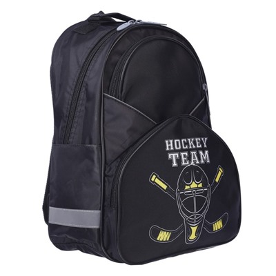 Рюкзак школьный Calligrata "Хоккей", 37 х 26 х 13 см, эргономичная спинка