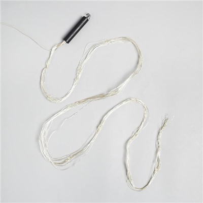 Гирлянда «Конский хвост» 10 нитей по 1.5 м, IP20, серебристая нить, 150 LED, свечение тёплое белое, 12 В