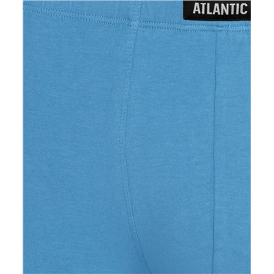 Мужские трусы шорты Atlantic, набор из 5 шт., хлопок, темно-синие + кобальт + голубые + светло-голубые, 5SMH-002/01