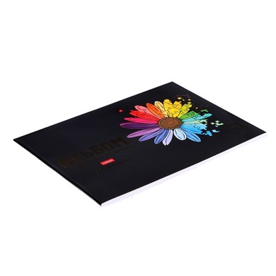 Альбом для рисования А4, 32 листа, "Бал цветов", обложка мелованный картон, матовая ламинация, 3D фольга, блок 100 г/м2, МИКС