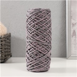 Шнур для вязания 35% хлопок,65% полипропилен 3 мм 85м/165±5 гр (Розовый/графит)