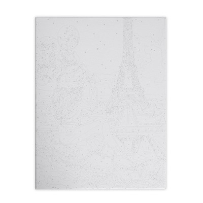 Картина по номерам на раме, с гирляндой «Эйфелева башня», 30х40 см