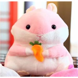 Мягкая игрушка "Hamster carrot", pink, 20 см
