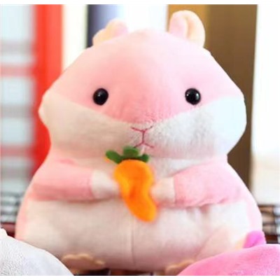 Мягкая игрушка "Hamster carrot", pink, 20 см
