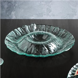 Блюдо стеклянное сервировочное Magistro «Авис», 34,5×4 см, цвет прозрачный