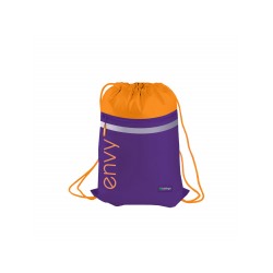Мешок для обуви 1 отделение Berlingo "Envy", 360*470мм, светоотражающая лента, карман на молнии, оранжевый