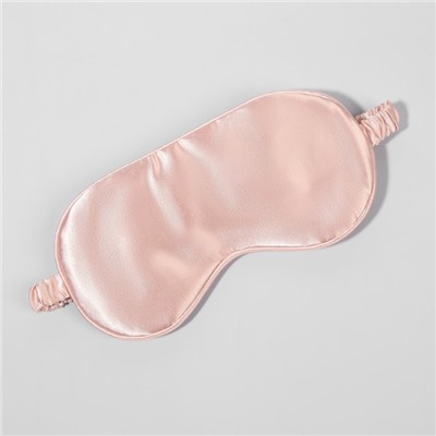 Маска для сна «ШЁЛК», 20 × 10,5 см, резинка одинарная, цвет розовый