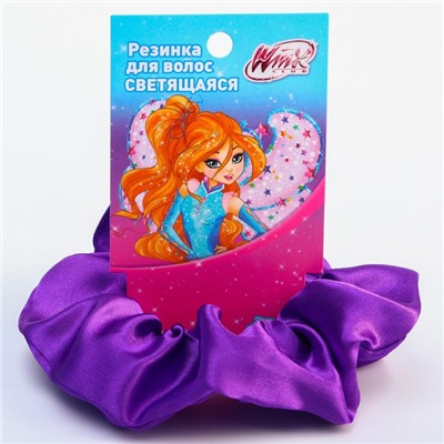 Светящаяся резинка для волос, фиолетовая, WINX