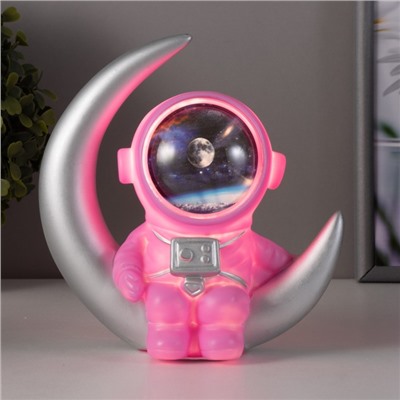УЦЕНКА Ночник Космонавт на луне LED USB МИКС 10х10х18 см