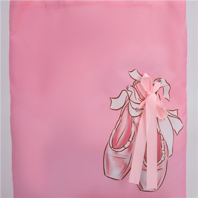 Сумка шопер «Пуанты», 34.5 х 0.5 х 39 см, с лентой, цвет розовый
