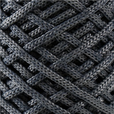 Шнур для вязания 35% хлопок,65% полипропилен 3 мм 85м/165±5 гр (Джинс/графит)