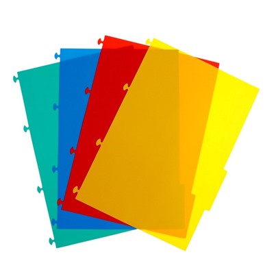 Тетрадь А4, 96 листов в клетку на гребне LINE NEON, пластиковая обложка, матовая ламинация, 4 цветных разделителя, оранжевая
