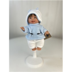 Кукла Джестито "Инфант", 18 см, в светло-голубом свитере, смеется , арт. 10000U-2