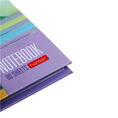 Записная книжка, А6, 80 листов, в клетку, "Multicolor", твердая обложка,глянцевая ламинация, блок офсет 60г/м2