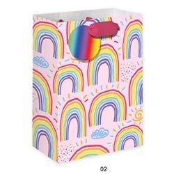 Пакет подарочный «Funny rainbow», pink (32*42*11.5)