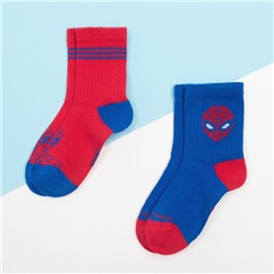 Набор носков "Человек-Паук" 2 пары, красный/синий, 14-16 см