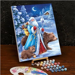 Картина по номерам на холсте с подрамником «Дед Мороз» 40×50 см