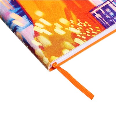 Записная книжка 77x149мм 64 листа в линейку ESCALADA, мягкий переплёт, искусственная кожа "Наппа", белый офсет 70 г/м², оранжевый