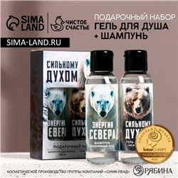 Подарочный набор, гель для душа и шампунь для волос, 2х100 мл, Новый Год