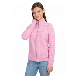 Кардиган на молнии Super Fine Merino Wool подростковый для девочек, цвет розовый