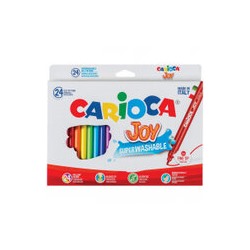 Фломастеры Carioca "Joy", 24цв., смываемые, картон, европодвес